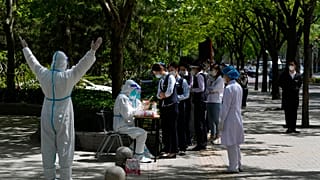 Residents line up for COVID testing in Beijing