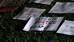 Signs on display