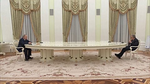 Russian President Vladimir Putin held talks with UN Secretary-General Antonio Guterres on Tuesday at the Kremlin Palace in Moscow.