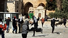Palestinian protesters 