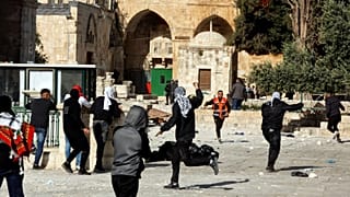 Palestinian protesters 
