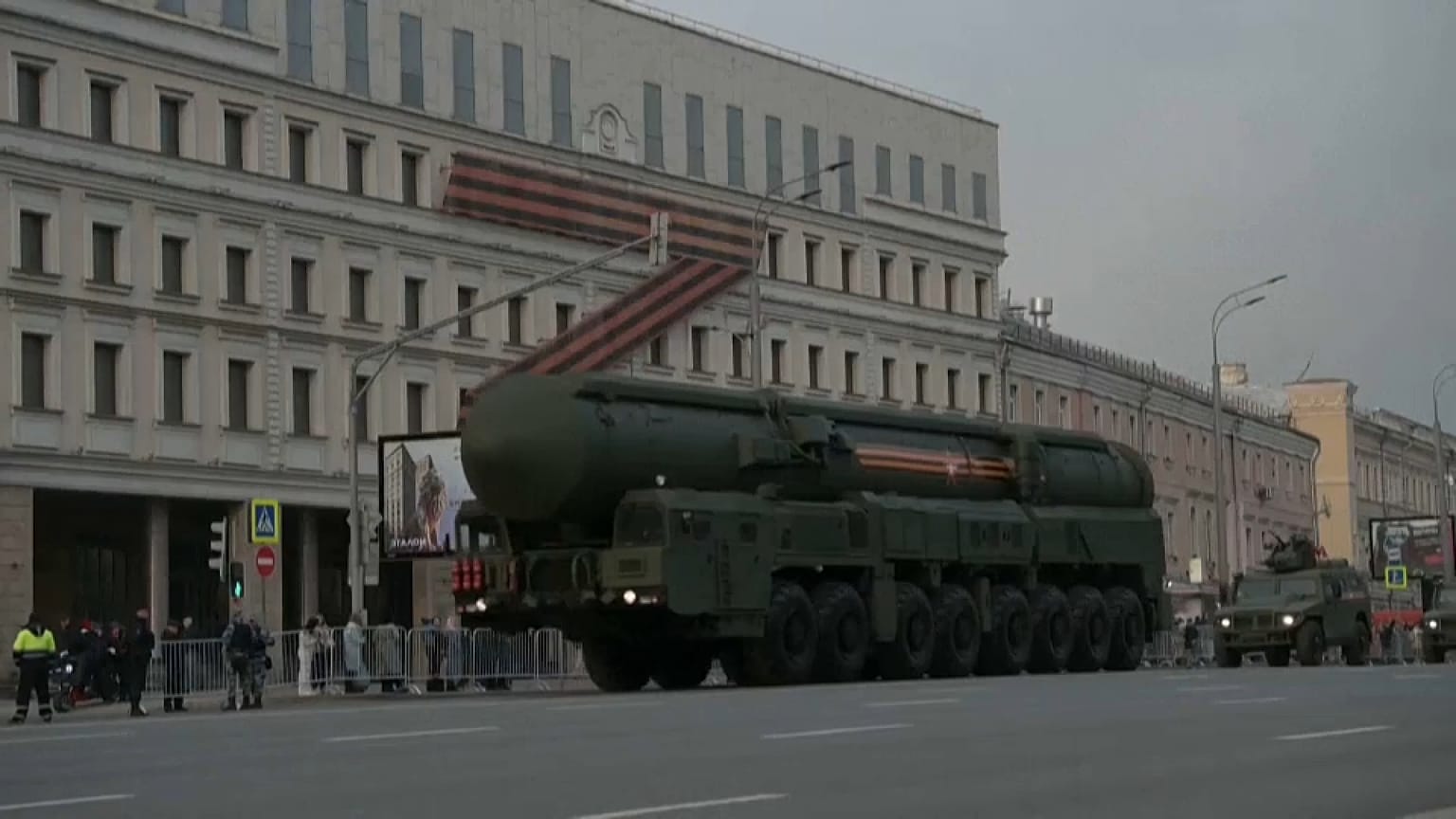 Probe für die Militärschau am 9. Mai in Moskau
