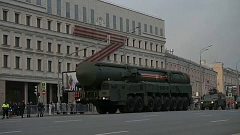 Probe für die Militärschau am 9. Mai in Moskau