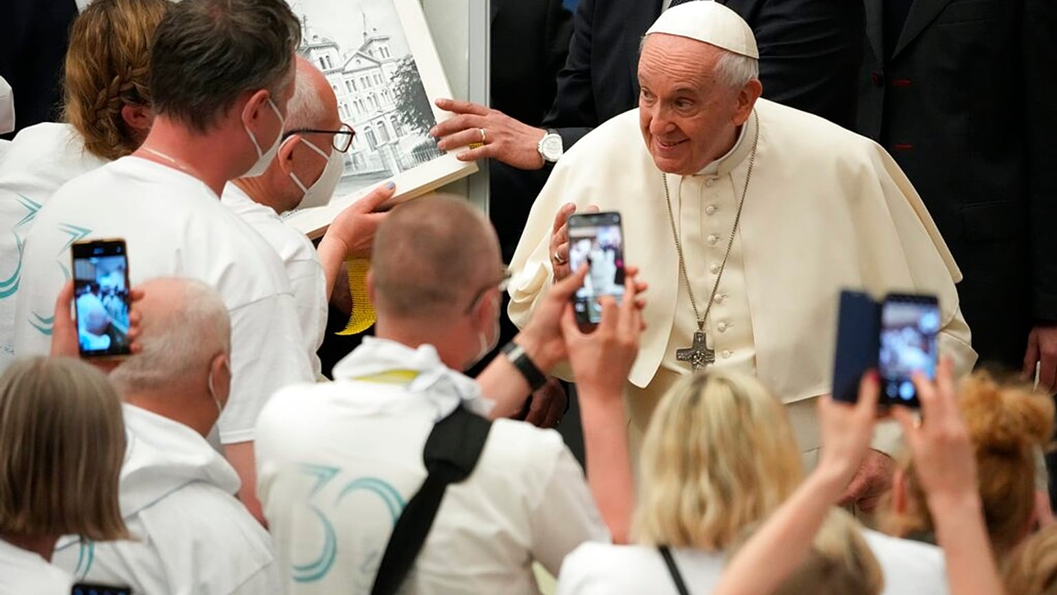 Le pape François au Vatican, jeudi 28 avril 2022. 