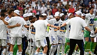 شادمانی بازیکنان تیم فوتبال رئال مادرید