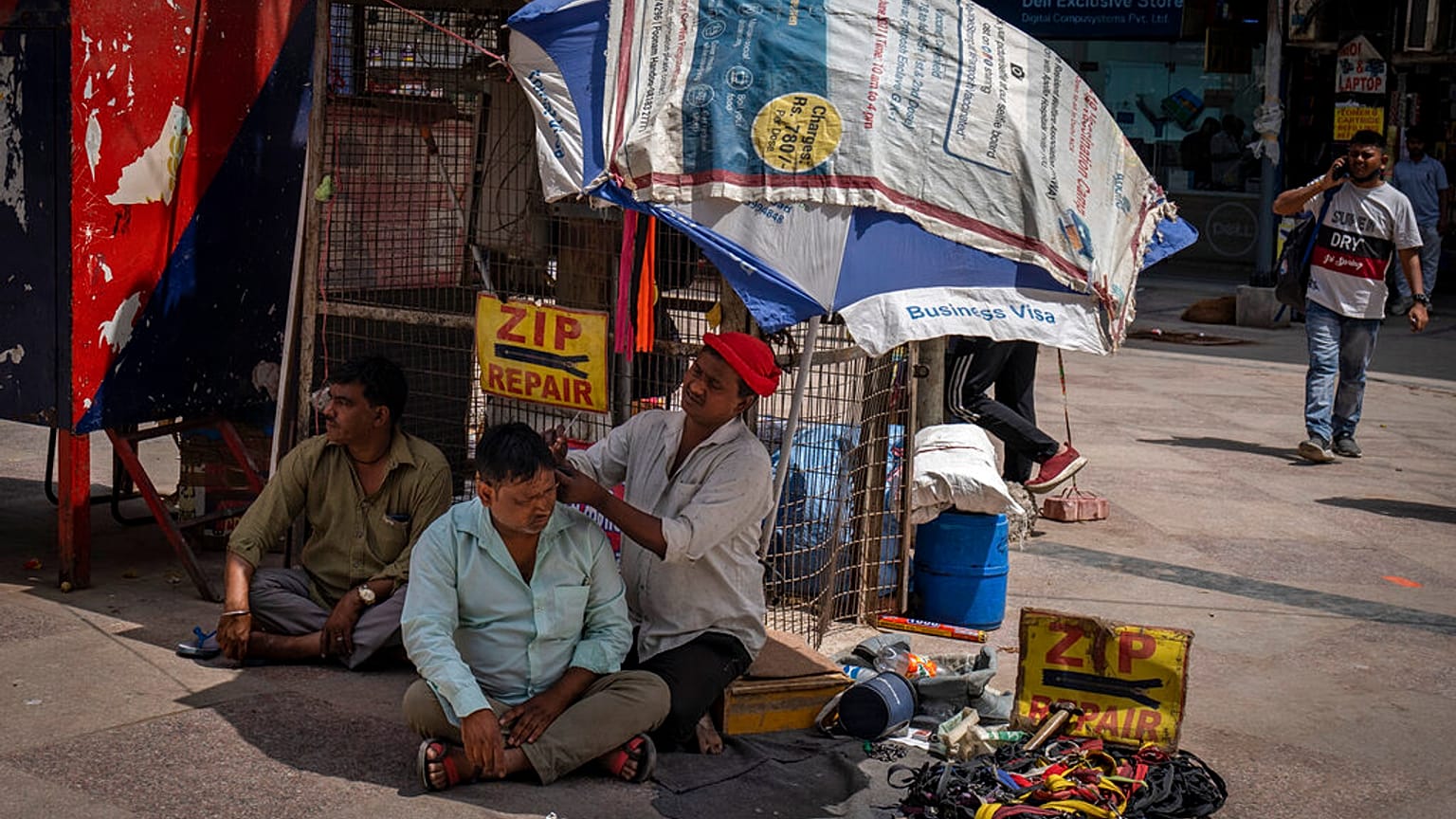 Calles de la India en plena ola de calor sin precedentes en abril de 2022