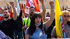 Στιγμιότυπο από τις κινητοποιήσεις της Αθήνας