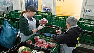 Warensortierung bei der Dortmunder Tafel