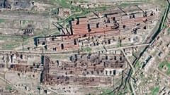 Imagem aérea da Azovstal