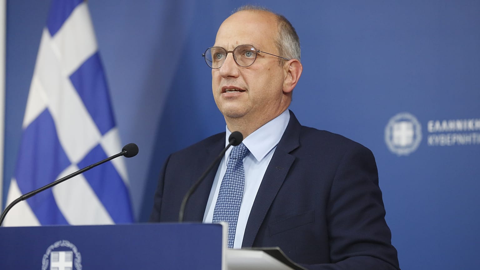 Ο Έλληνας κυβερνητικός εκπρόσωπος Γιαννης Οικονόμου