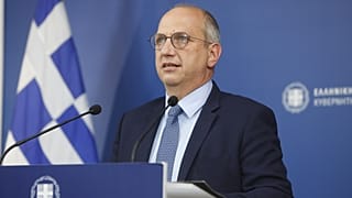 Ο Έλληνας κυβερνητικός εκπρόσωπος Γιαννης Οικονόμου