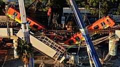 Fotografía de archivo del metro accidentado en Ciudad de México, 4/05/2021