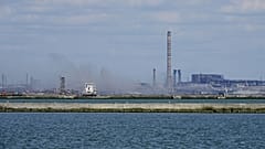 Archives : l'usine métallurgique Azovstal à Marioupol, le 29 avril 2022