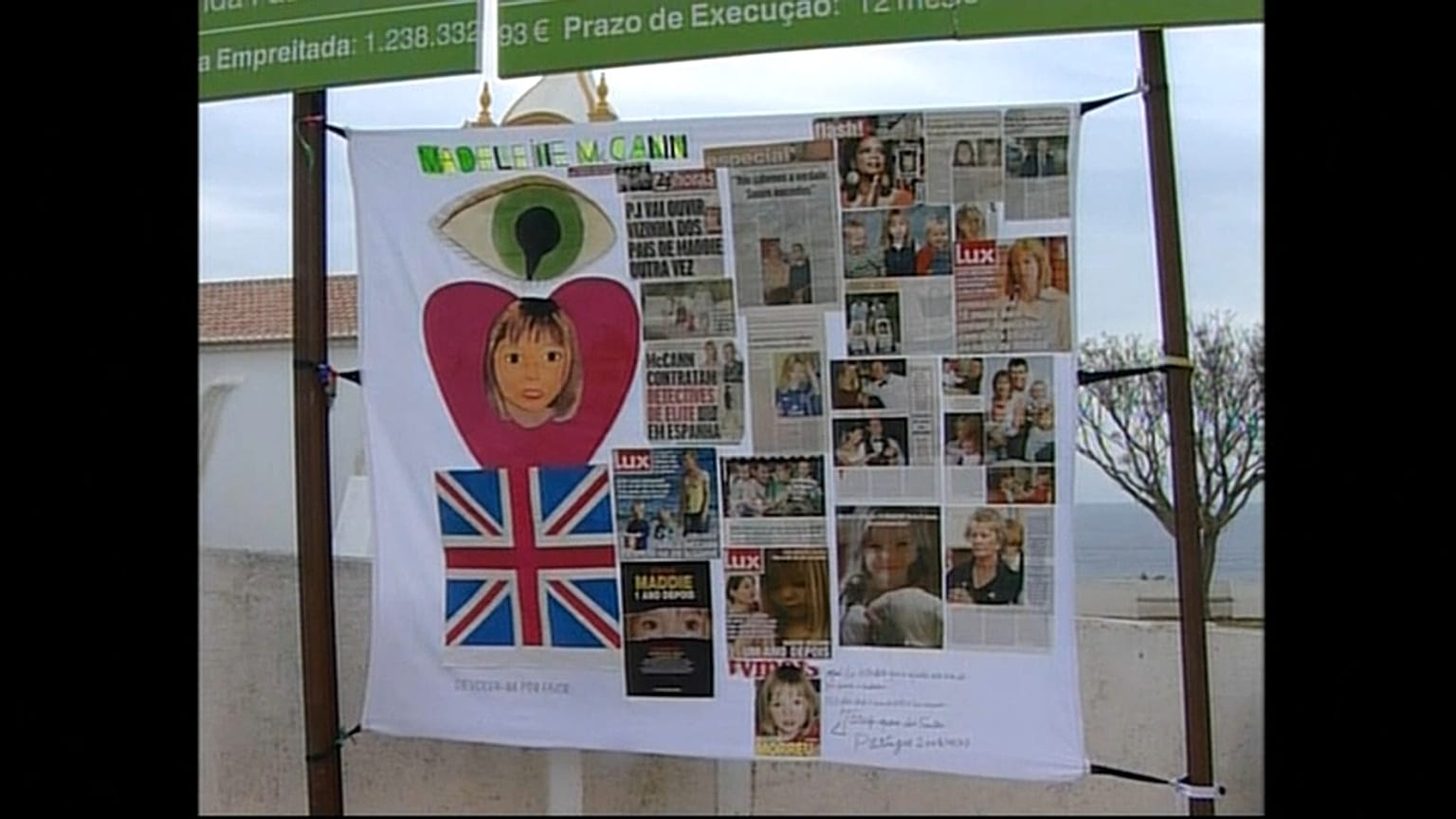 Fotos y recortes de prensa tras la desaparición de Madeleine McCann en Praia da Luz, Algarve (Portugal) el 3 de mayo de 2007.