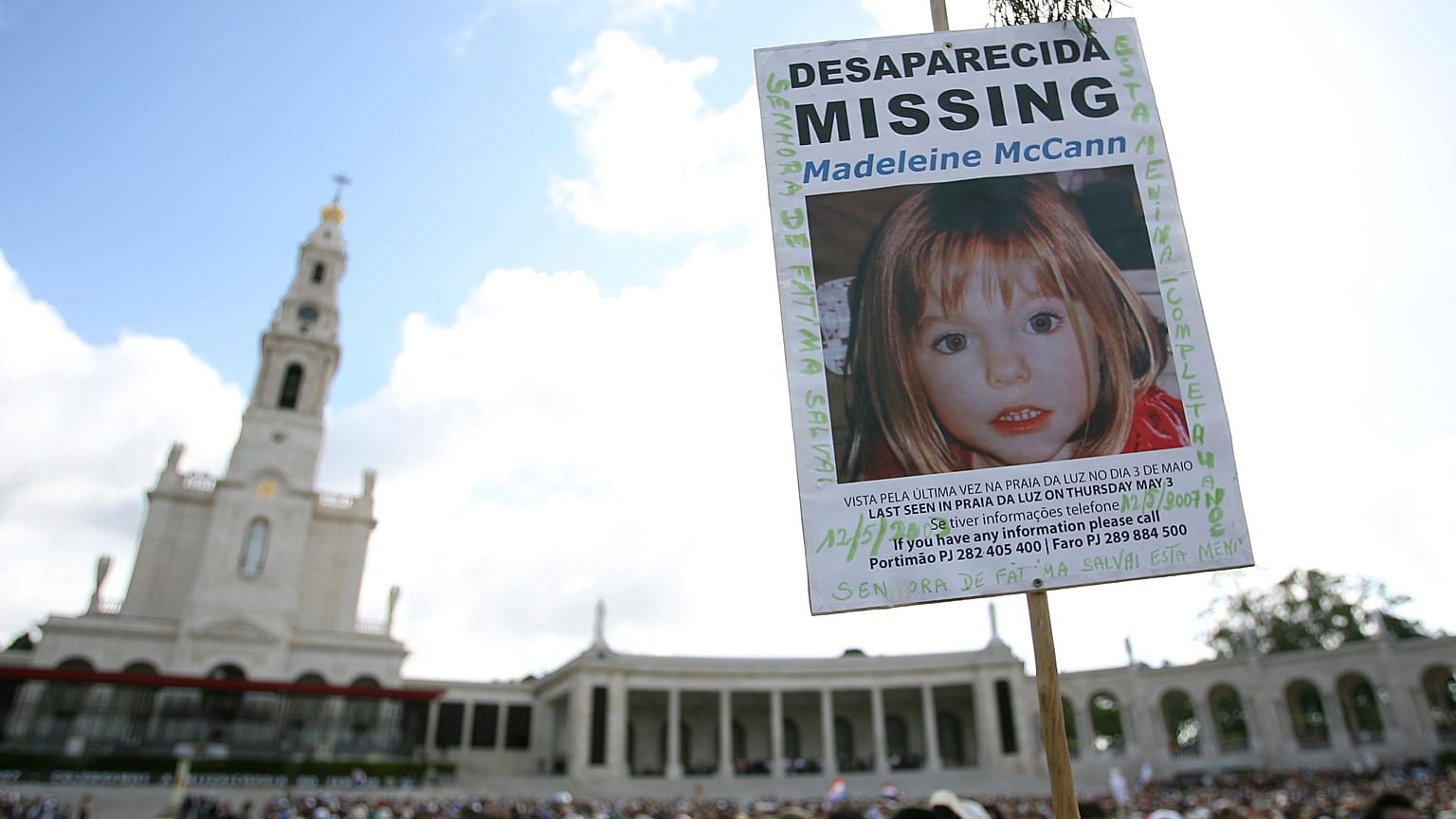 A picture of missing British girl Madeleine McCann, who disapeared from the Praia da Luz beach resort in the Algarve.