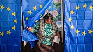 Votante en las elecciones europeas