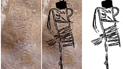 Anthropomorph in regalia (2.08m tall) from 19th Unnamed Cave, Alabama 