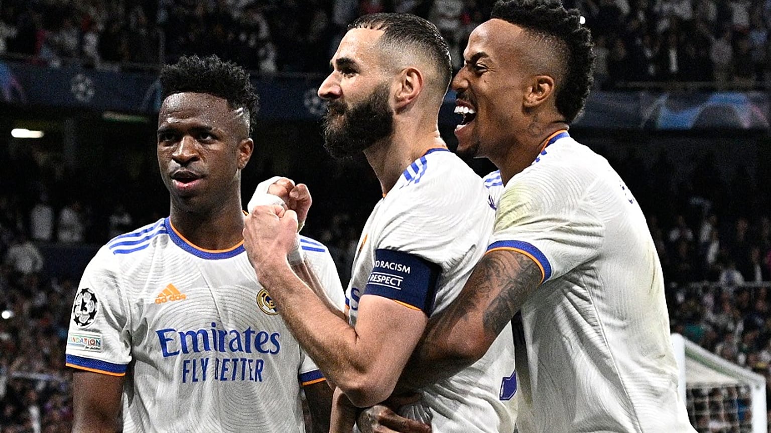 Jubel bei Real Madrid: In der Mitte Torschütze Benzema