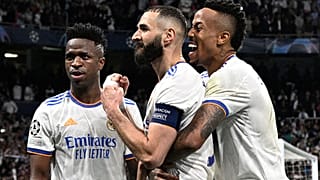 Jubel bei Real Madrid: In der Mitte Torschütze Benzema