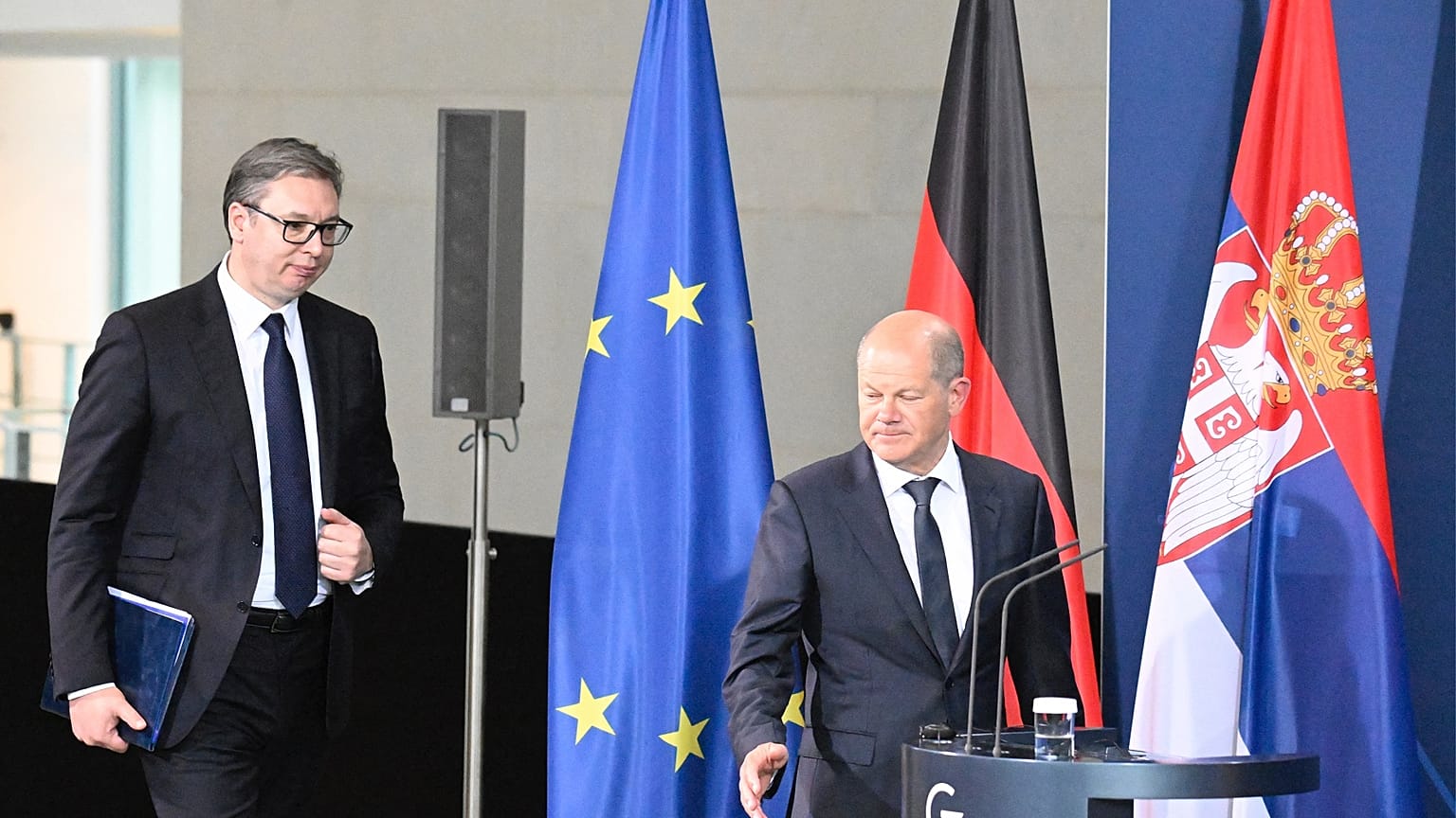 Aleksandar Vučić und Olaf Scholz