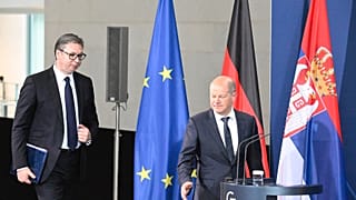 Aleksandar Vučić und Olaf Scholz