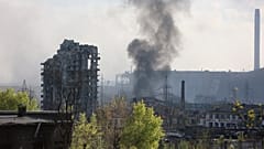 Das Stahlwerk Azovstal in Mariupol