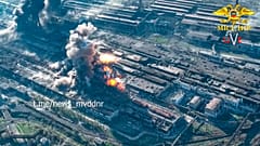 Explosion am Azovstal-Werk in Mariupol in der Ukraine