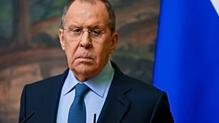 Сергей Лавров после встречи с Антониу Гутерришем в Москве, 26 апреля 2022 г. 