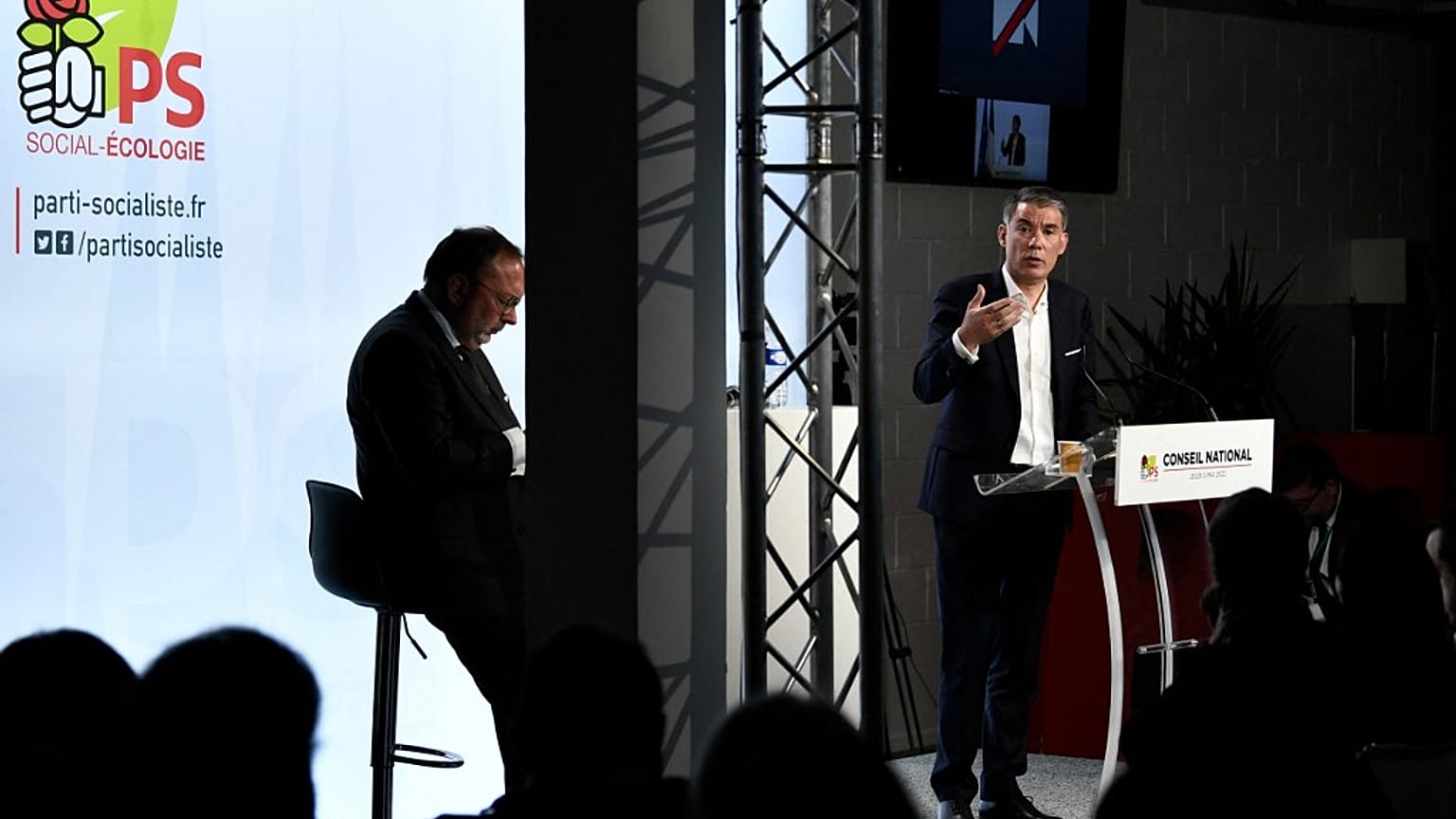 Le Premier Secrétaire du parti socialiste (PS), Olivier Faure, lors du Conseil national du PS à Ivry-sur-Seine (près de Paris), le 05/05/2022