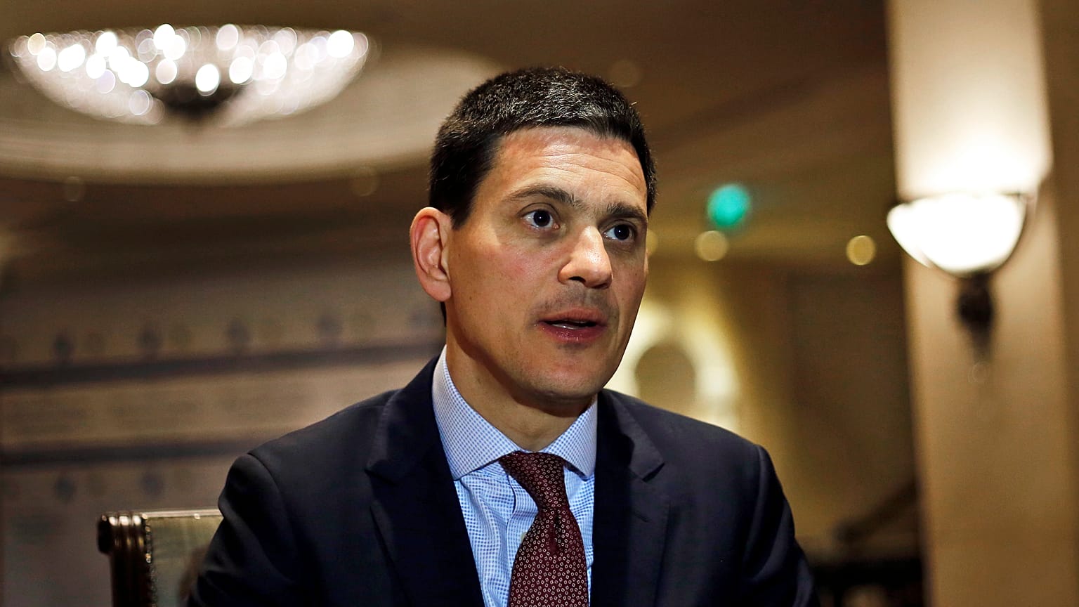 Le président du International Rescue Committee et ancien ministre britannique des Affaires étrangèrs David Miliband