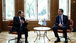 Νίκος Αναστασιάδης και Κυριάκος Μητσοτάκης στο Μέγαρο Μαξίμου