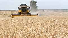 Archives : moisson de blé à Krasne en Ukraine, le 30 novembre 2018