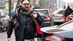 FILE - In this Friday, April 12, 2019 file photo, Russian theatre and film director Kirill Serebrennikov walks to attend a court hearing in Moscow, Russia.