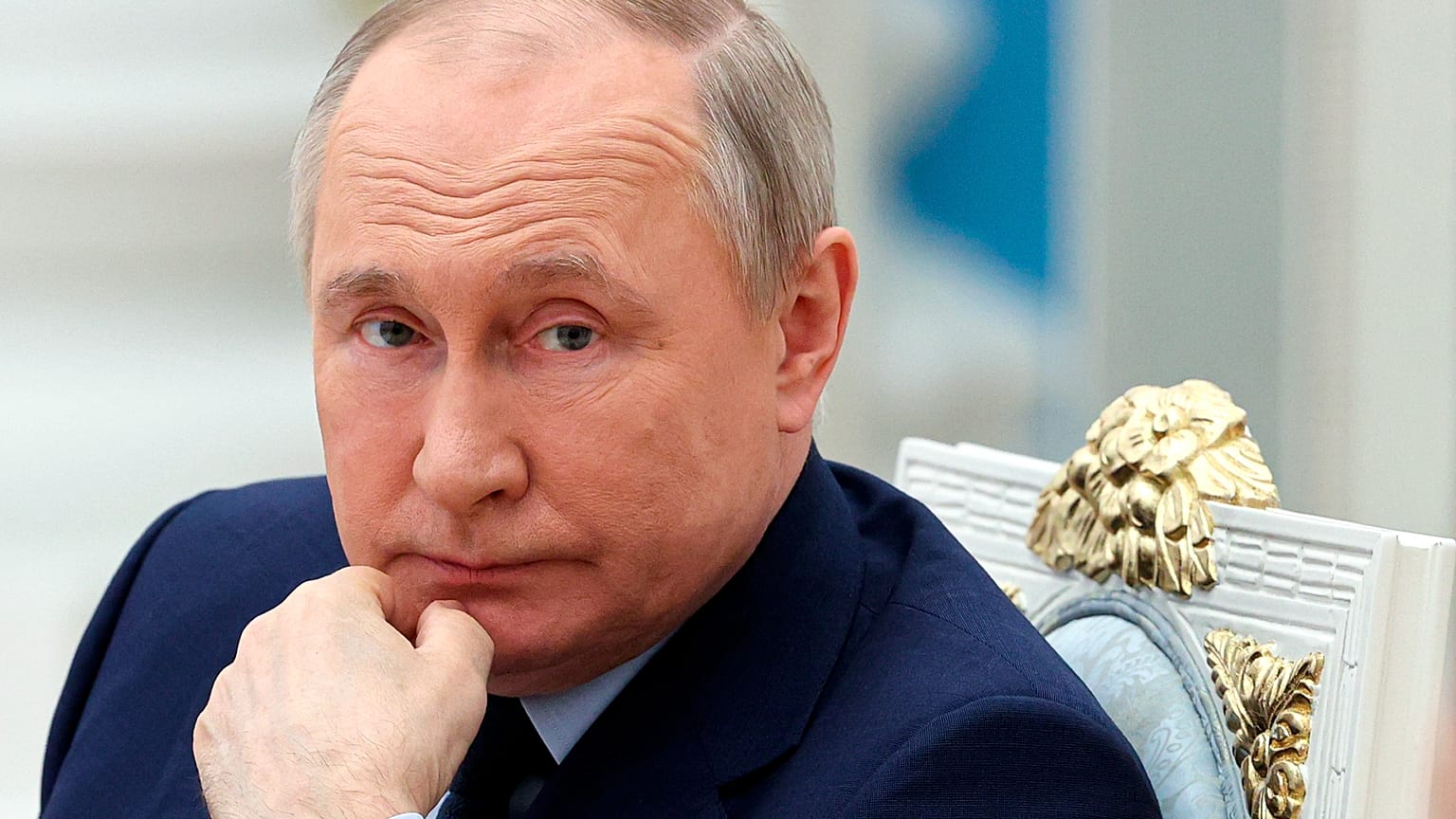 Le président russe lors d'une réunion au Kremlin, à Moscou, le 20 avril 2022.