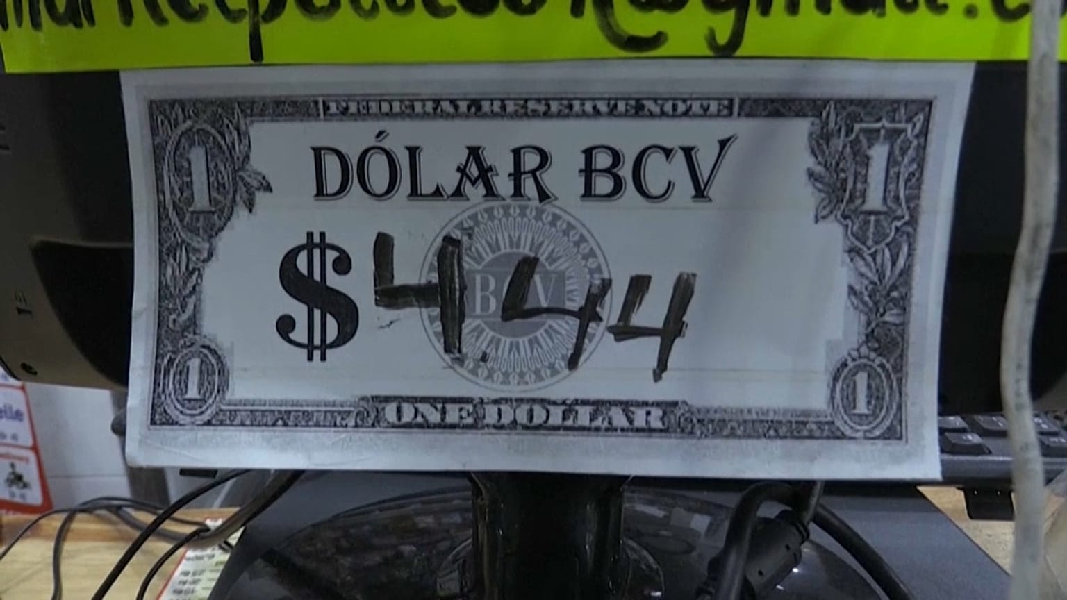 Cambio tra bolivar venezuelano e dollaro americano. 