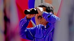 Nicolás Maduro venezuelai elnök a jövőbe néz.
