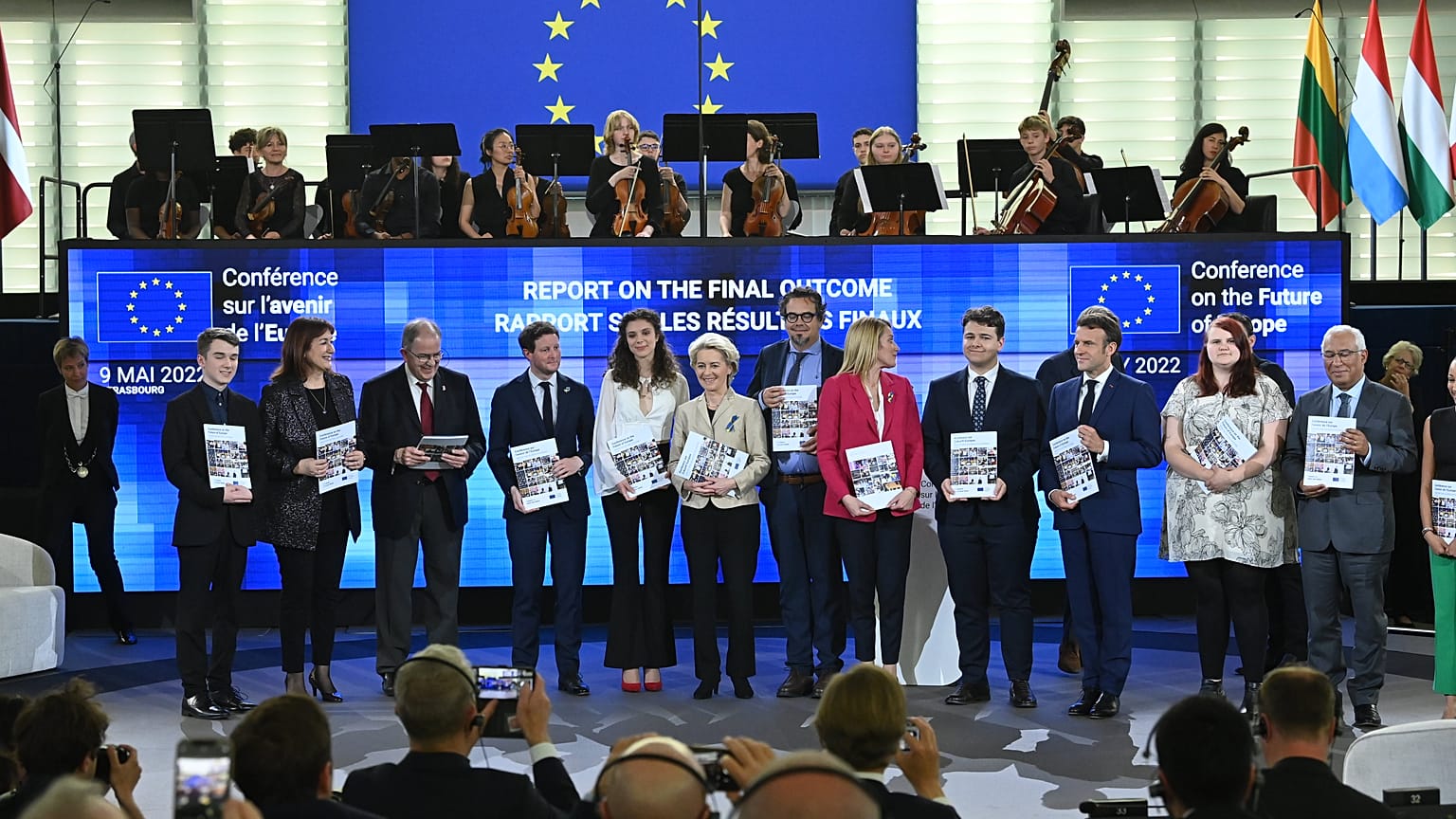 Schlußveranstaltung der Konferenz über die Zukunft Europas im Europäischen Parlament in Straßburg.