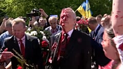 Der russische Botschafter in Polen, Sergej Andrejew, nach dem Angriff mit roter Farbe