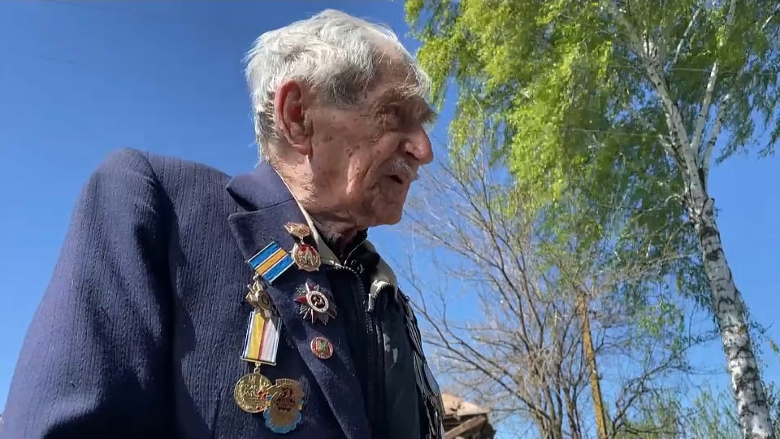 Ivan Lysun, residente de Zolochiv e veterano da II Guerra Mundial