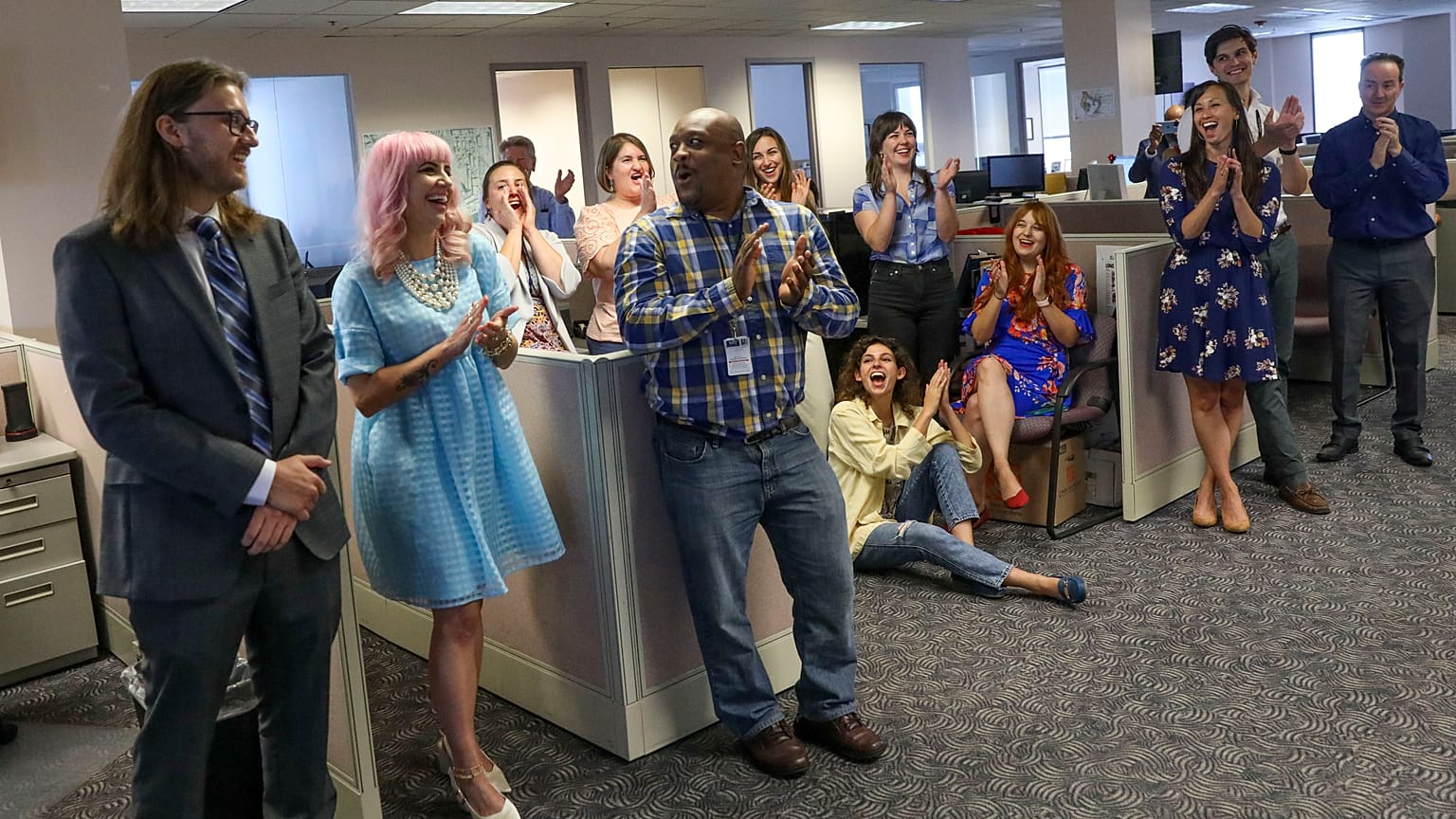 Az oknyomozó kategóriában nyertes Tampa Bay Times szerkesztősége