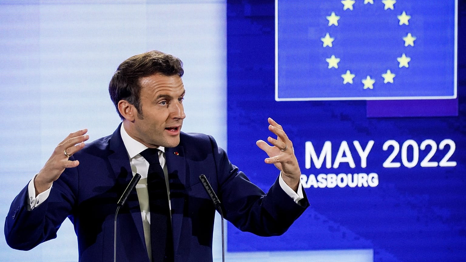 Emmanuel Macron vázolja terveit az EP strasbourgi ülésén