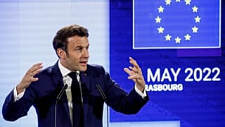 Emmanuel Macron vázolja terveit az EP strasbourgi ülésén