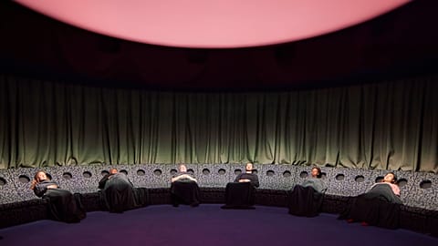 Dreamachine is a free exhibition which uses light and music to give attendees a multi-sensory and colourful experience