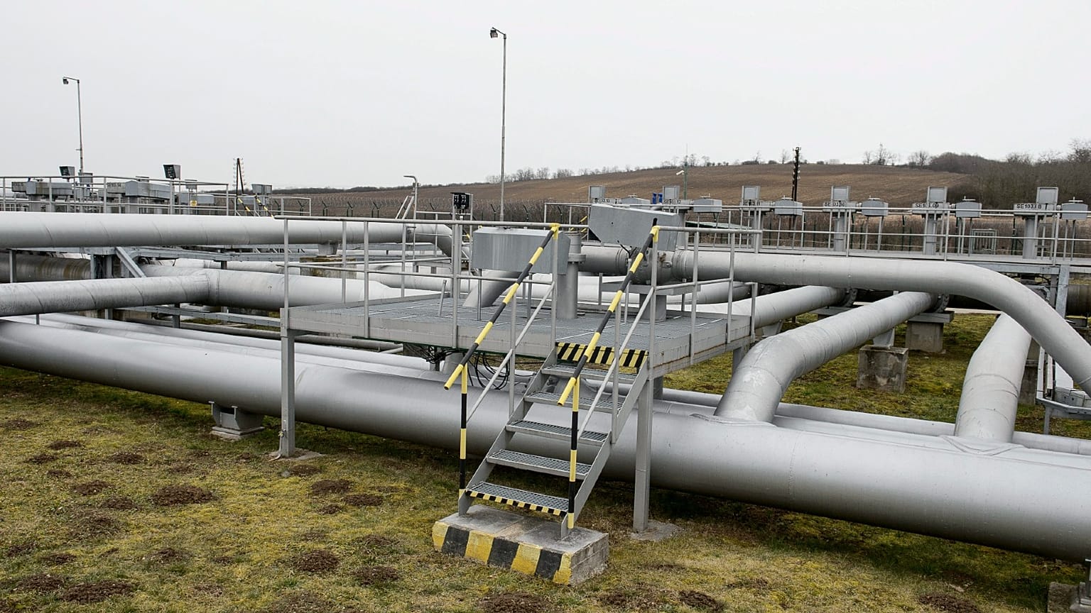 Eine Teilansicht der Pumpstation der Ölpipeline Friendship I in Tupa, Slowakei, nahe der ungarischen Grenze, 9. Februar 2015. 