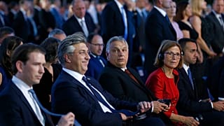 Orbán Viktor Andrej Plenkovic horvát kormányfő mellett Szlovéniában