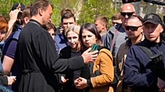 Annalena Baerbock in Butscha bei Kiew in der Ukraine