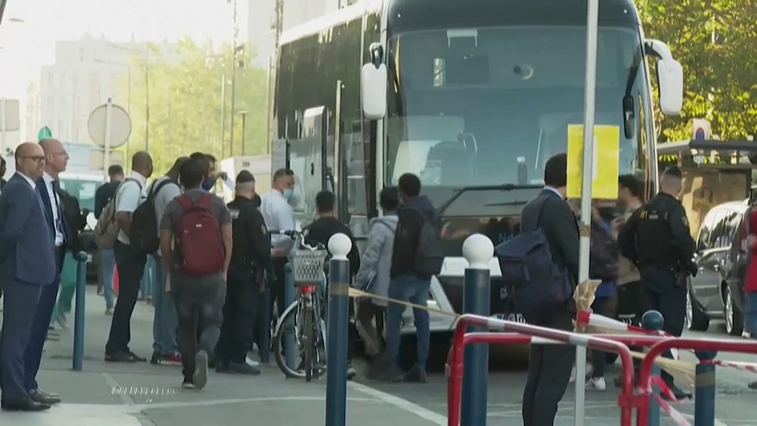 Evacuation de migrants afghans à Pantin