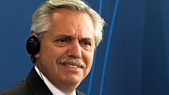 El presidente de Argentina, Alberto Fernández, durante su visita a Alemania