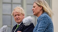 Boris Johnson e Magdalena Andersson