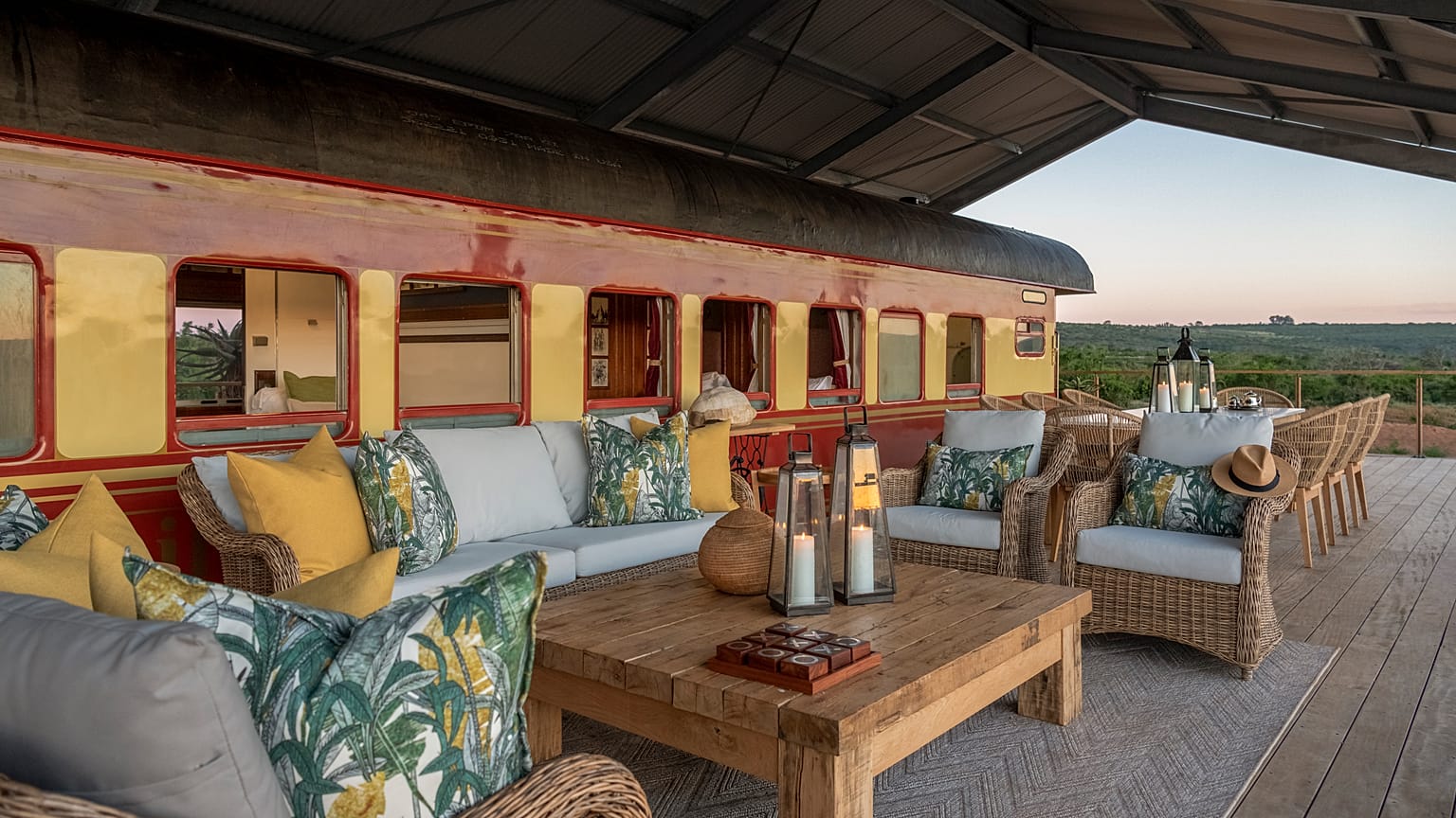 The 1970s train carriage has been stationed on a hilltop above the Mantis reserve